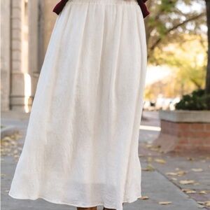 Blu Pepper Cream Maxi Skirt